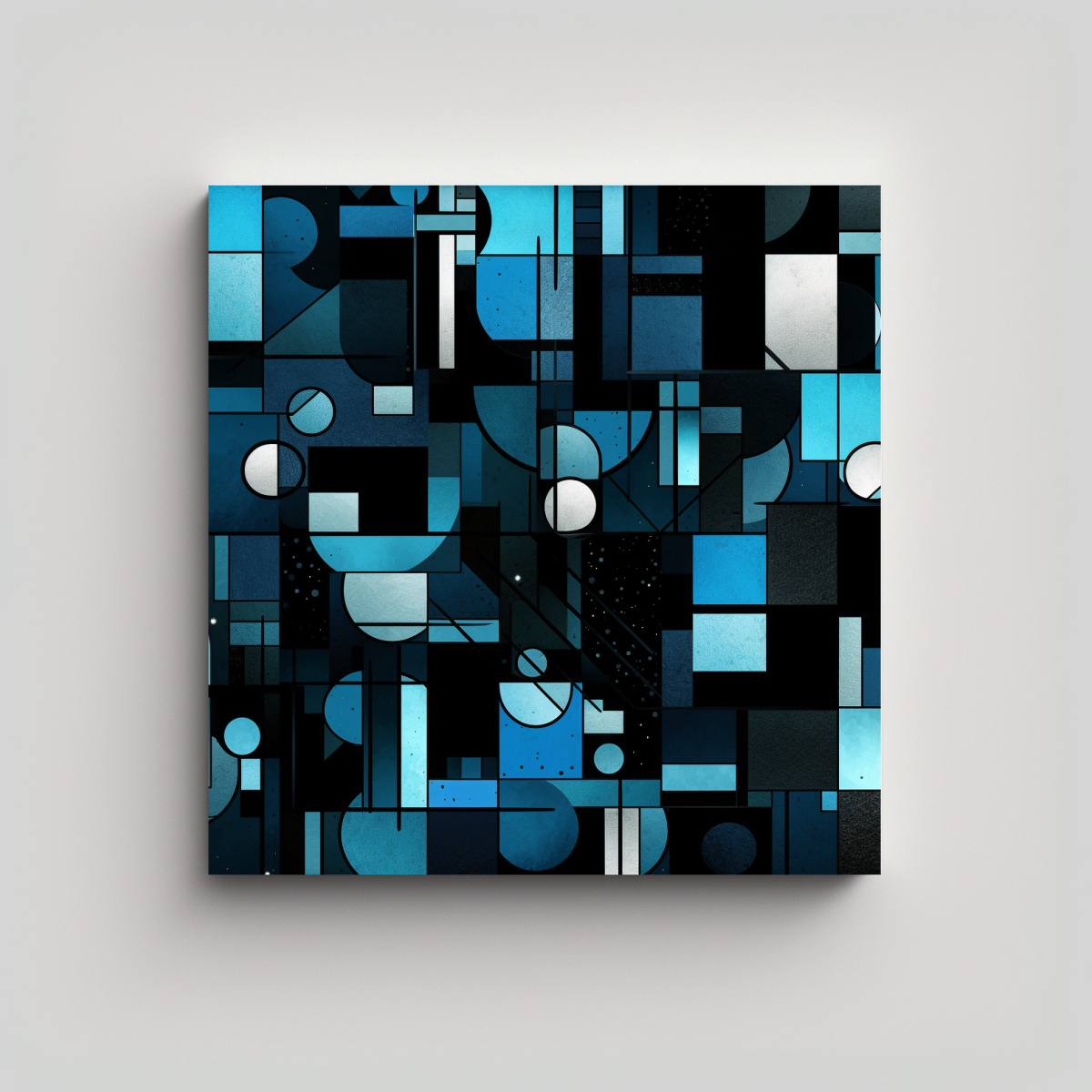 CUADRO MODERNO ABSTRACTO CON PATRONES 100X100 CM - 1