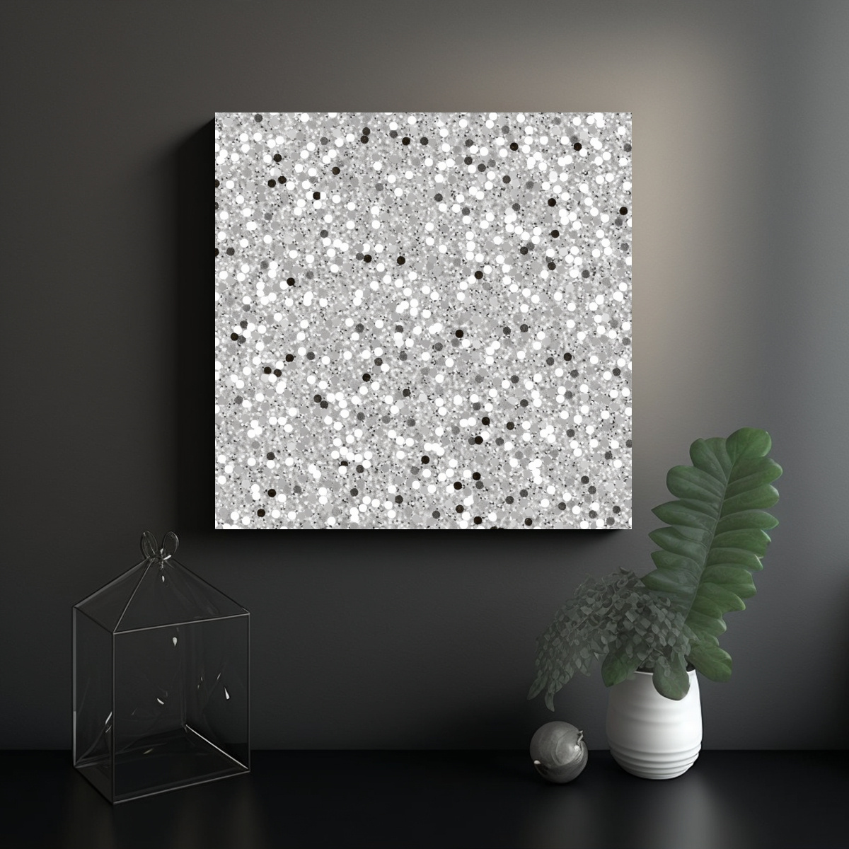FONDO BRILLANTE DE PURPURINA BLANCA PARA 30X30 CM - 2
