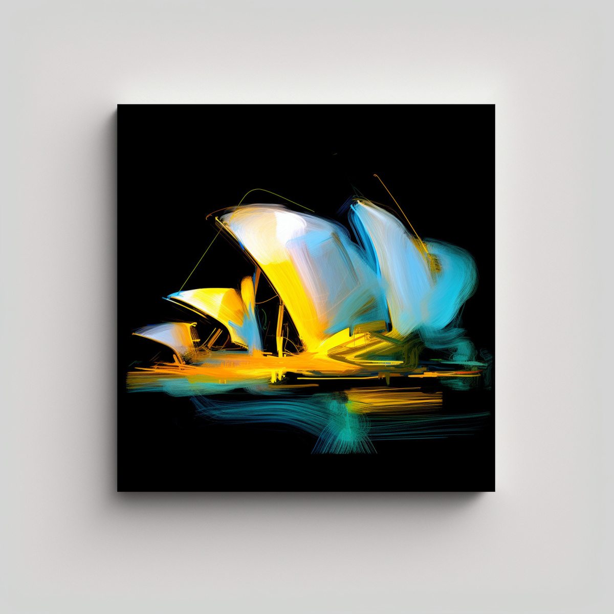 PINTURA DECORATIVA DIGITAL DEL TEATRO DE LA 100X100 CM - 1