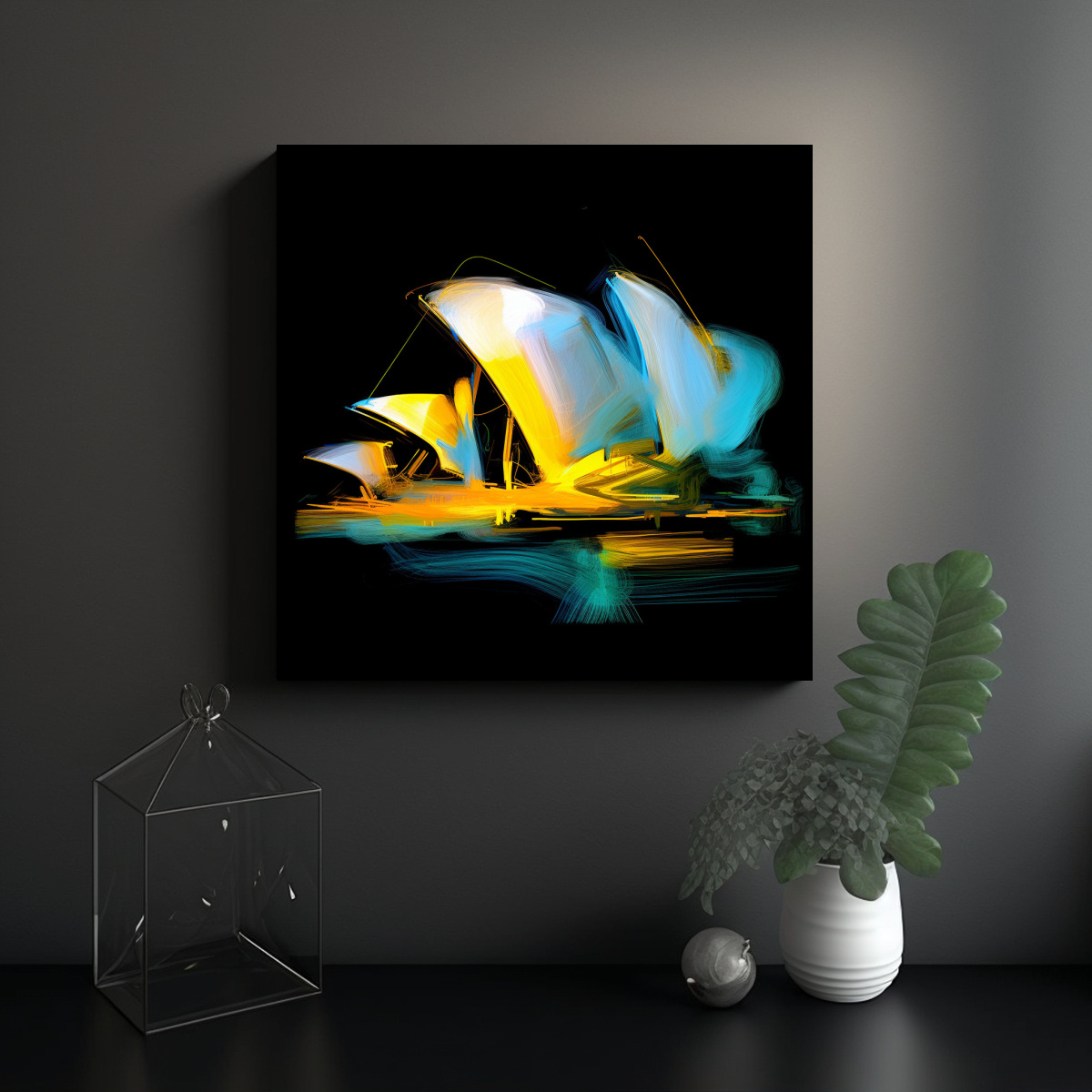 PINTURA DECORATIVA DIGITAL DEL TEATRO DE LA 100X100 CM - 2