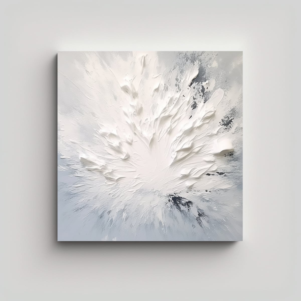 CUADRO MODERNO MINIMALISTA CON PINCELADAS GRUESAS 50X50 CM - 1