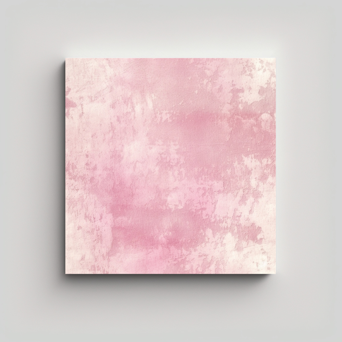 PINTURA ABSTRACTA ROSA SOBRE PAPEL HECHO A MANO 60X60 CM - 1