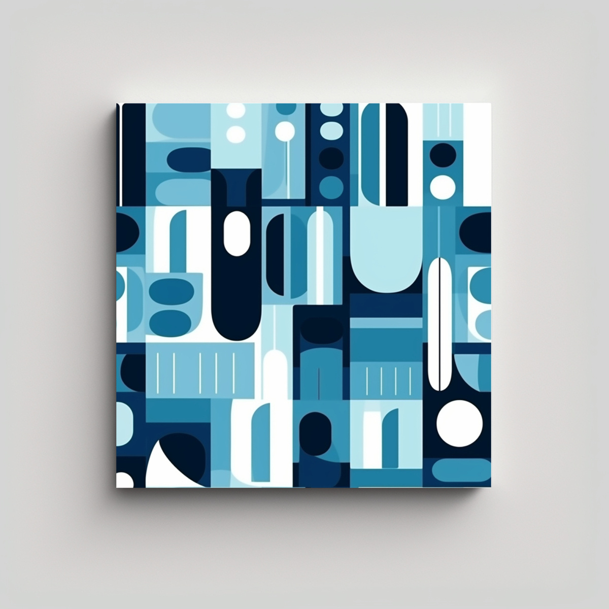 CUADROS DECORATIVOS INSPIRADOS EN TONOS AZULES Y 60X60 CM - 1