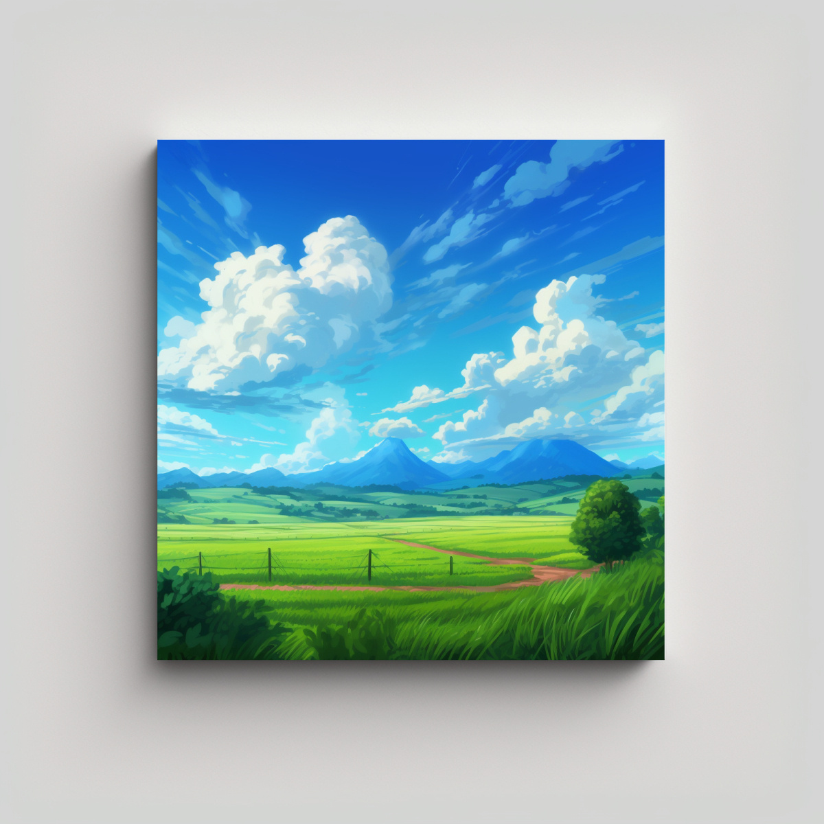 CUADRO LIENZO INSPIRACIÓN HOGAR: CIELO AZUL CON 60X60 CM - 1