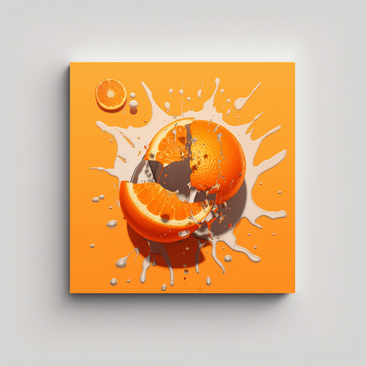 PINTURAS DECORATIVAS NARANJA ROTO DE ARTE IMAGEN 30X30 CM - 1