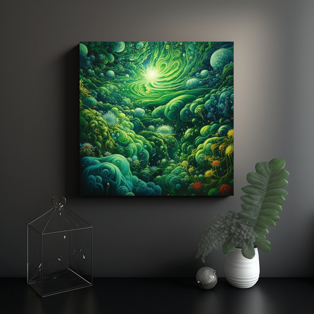 PAISAJE SERENO: SUSPIRO EN LA NATURALEZA SE FUNDE 90X90 CM - 2
