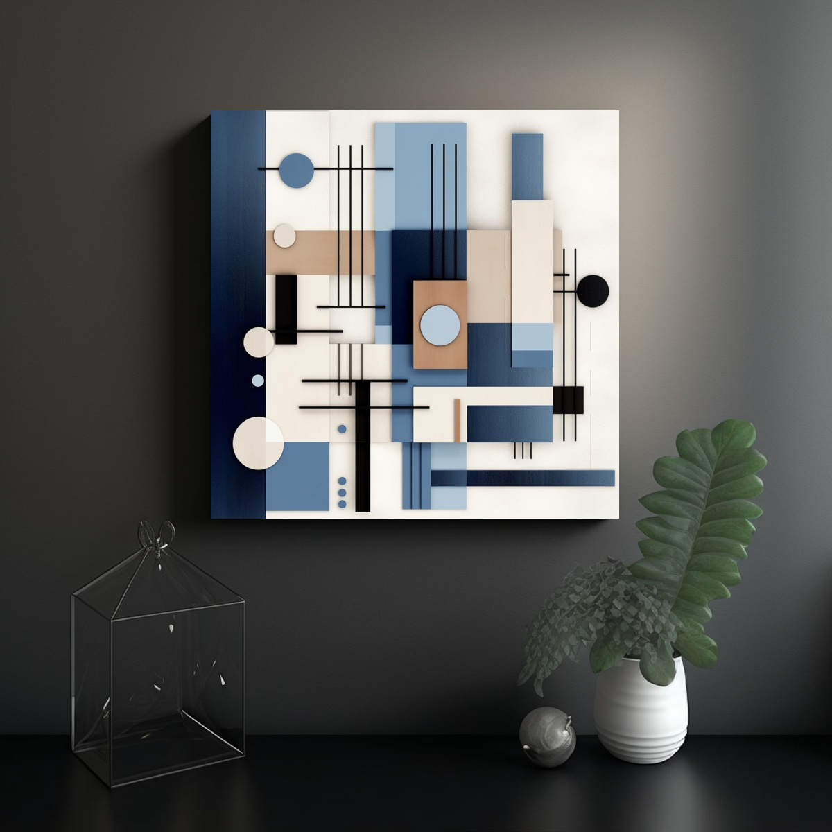 PINTURAS DECORATIVAS MINIMALISTAS INSPIRADAS EN 60X60 CM - 2