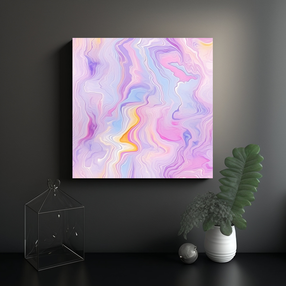 CUADRO IMAGEN LIVING GALAXIA ETÉREA LÍQUIDA EN 30X30 CM - 2