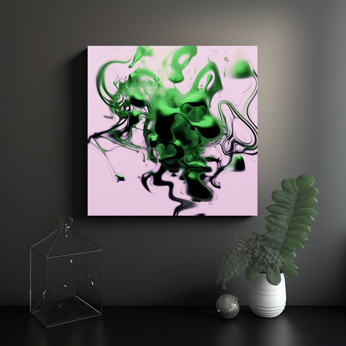 CUADRO ARTE PINTURA TELA ABSTRACTA VITALIDAD 90X90 CM - 2