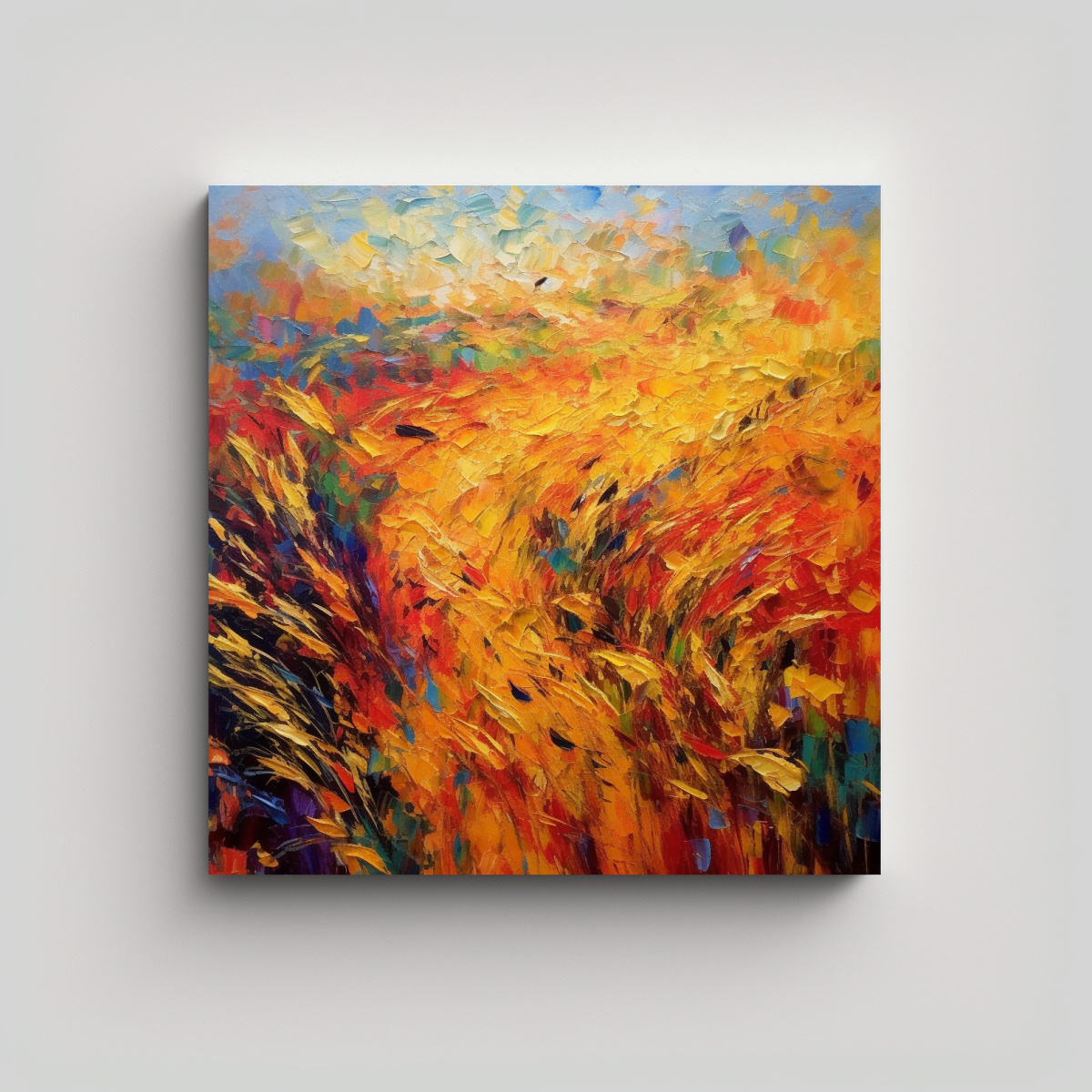 CUADROS ABSTRACTOS MODERNOS BRILLANTES ESTILO 100X100 CM - 1