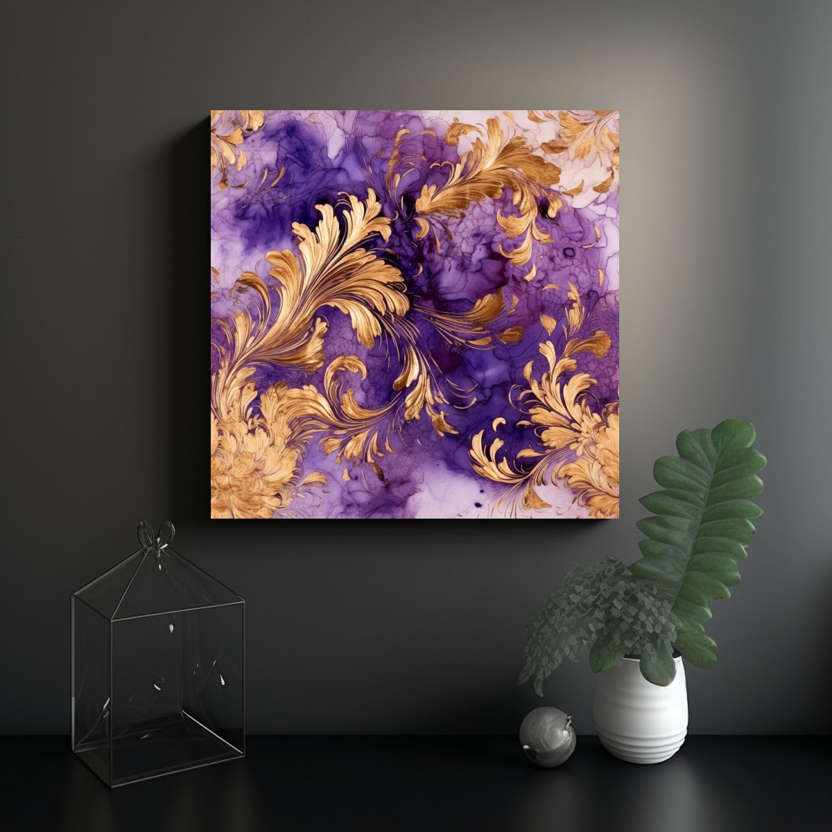 LIENZO DE TELA TEXTURA ALTA CALIDAD ARTE MORADO Y 20X20 CM - 2