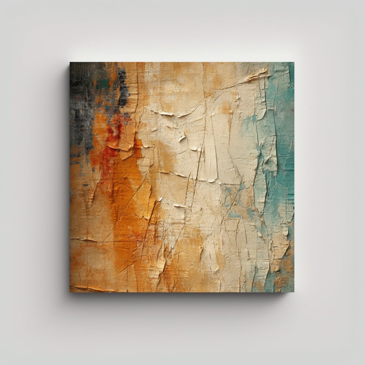 PINTURAS DE DECORACIÓN CON TEXTURA DE LIENZO 100X100 CM - 1