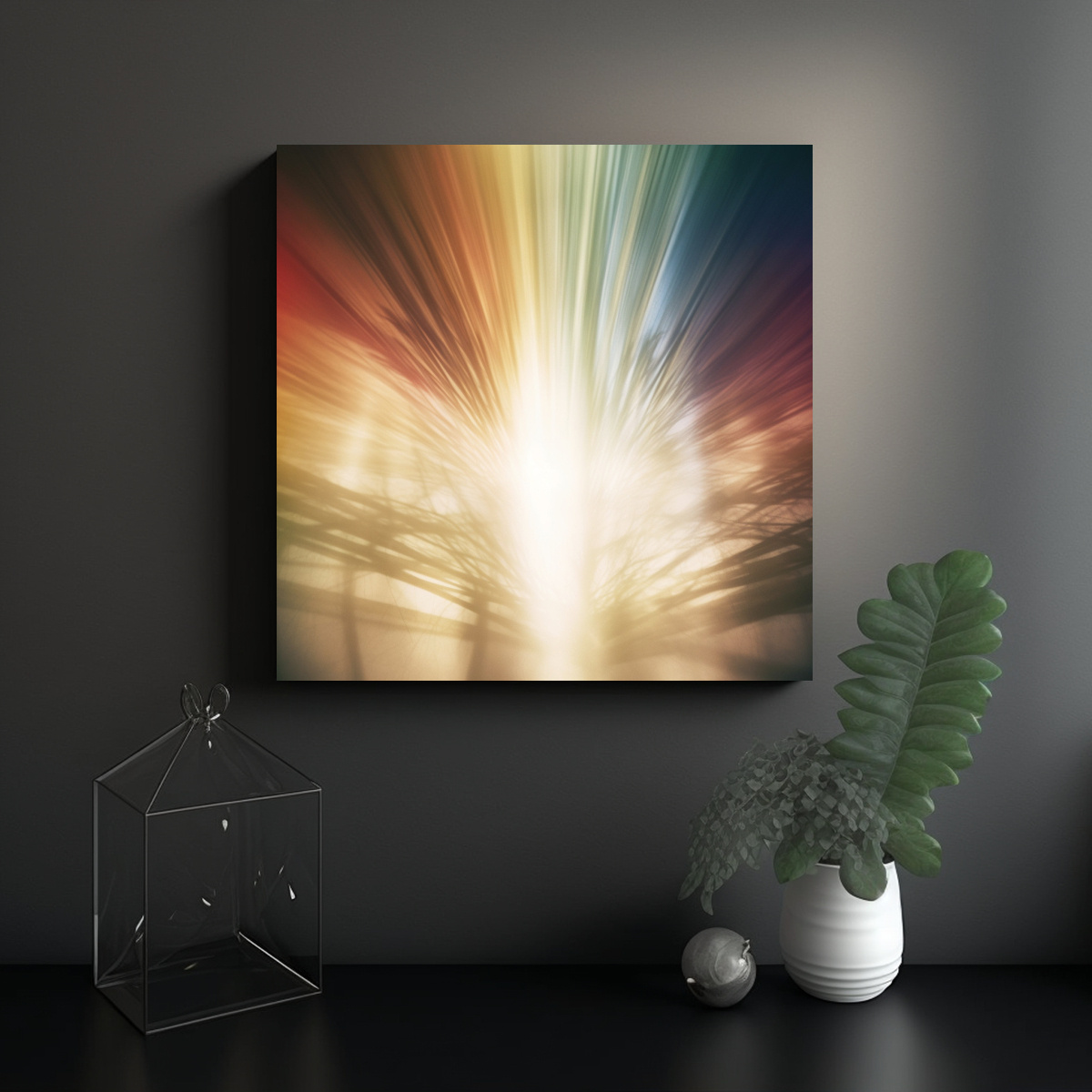 FOTOGRAFÍA ABSTRACTA DE UN ARCOÍRIS EN ESTILO 20X20 CM - 2