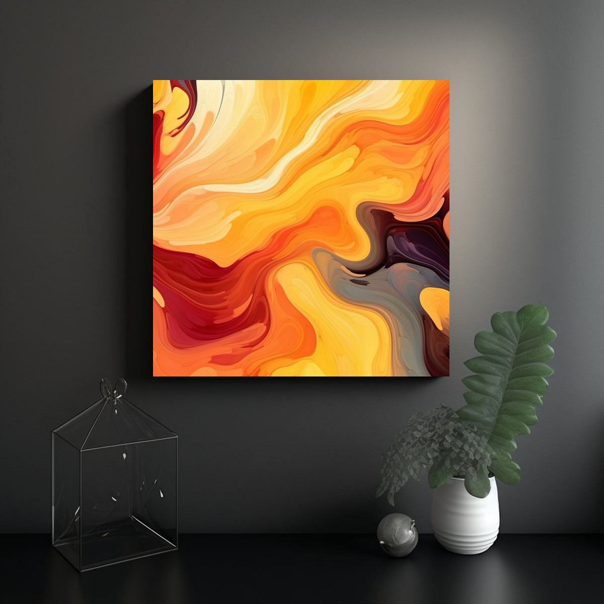 FONDO ABSTRACTO COLORIDO CON CÁLIDOS COLORES 30X30 CM - 2