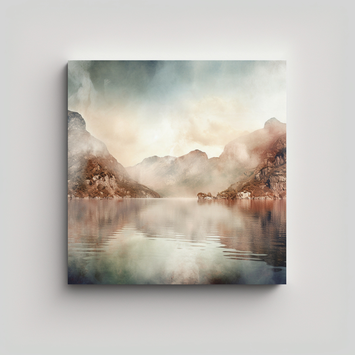 PAISAJES MONTAÑOSOS Y ACUÁTICOS EN ARTE 60X60 CM - 1