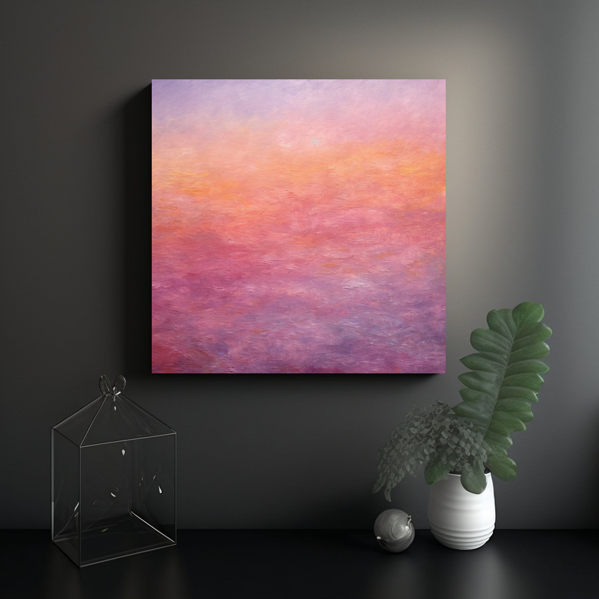 CUADRO DECORATIVO REFLEJO MONET TRANSICIÓN SUAVE 20X20 CM - 2