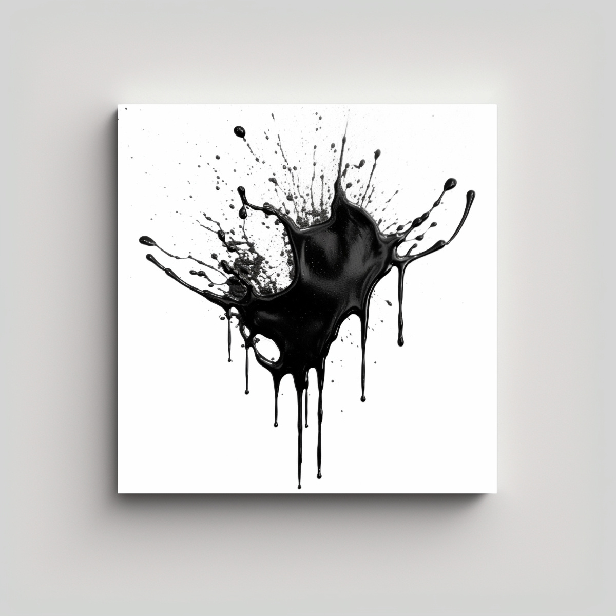 PINTURAS DECORATIVAS MODERNAS EN TINTA NEGRA 60X60 CM - 1