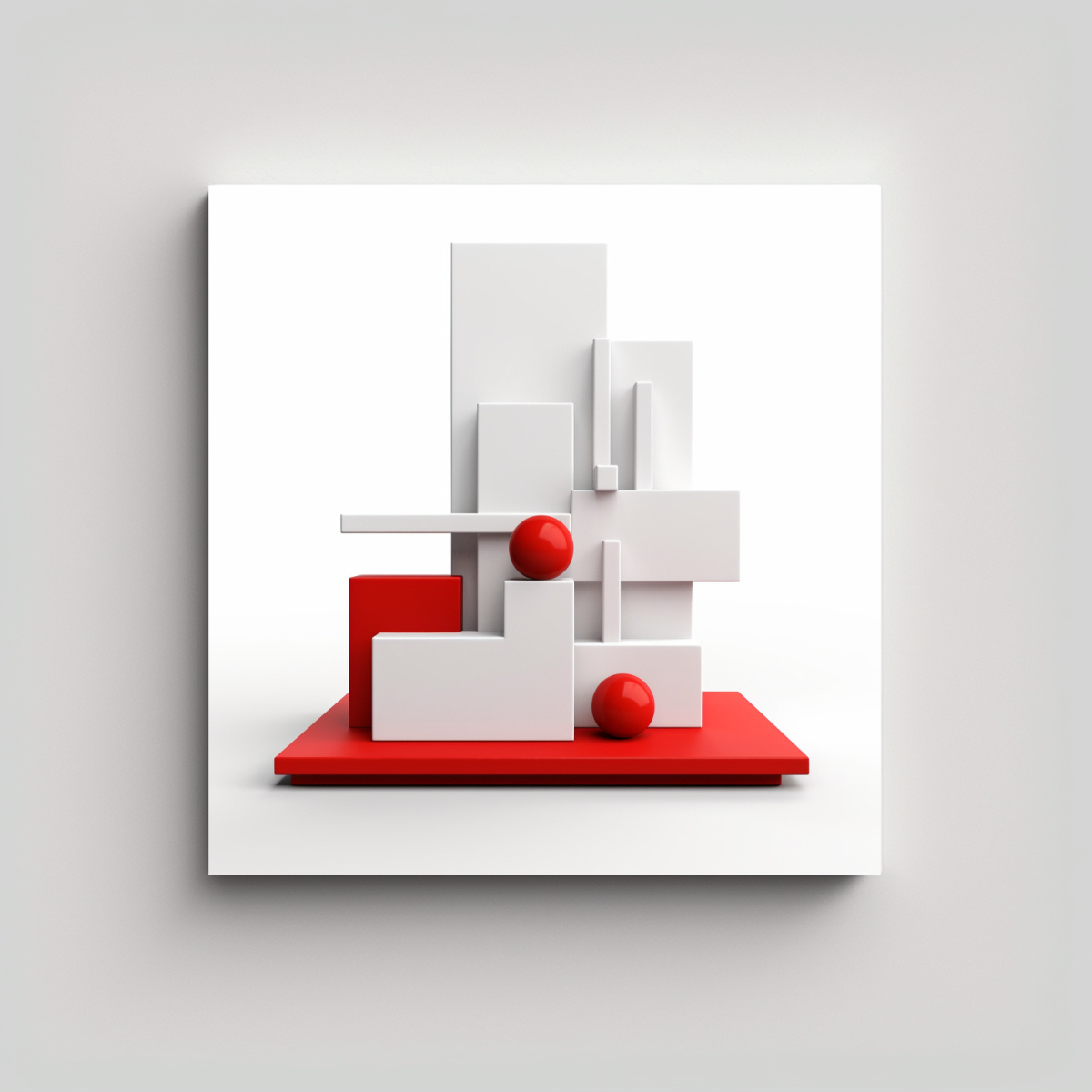 CUADRO EN BASTIDOR COMPOSICIÓN BRILLANTE 30X30 CM - 1