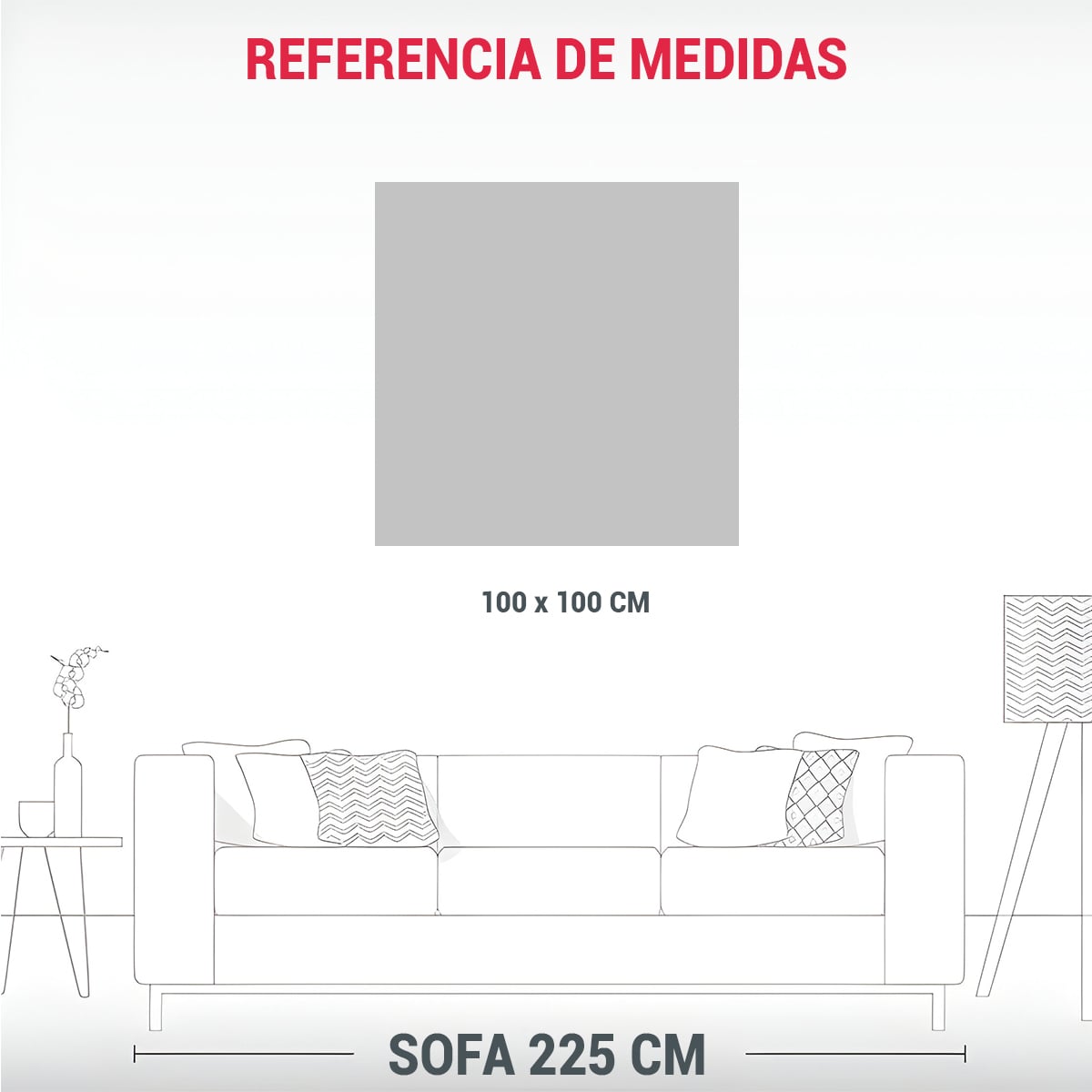 CUADRO DECORATIVO DE PARED EN PERSPECTIVA 100X100 CM - 3