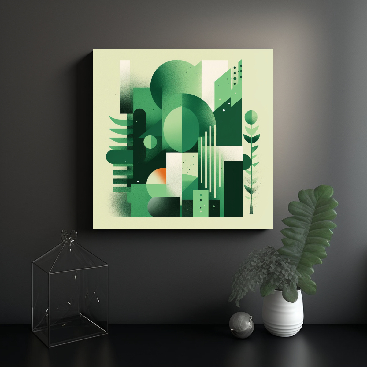 ARMONÍA CROMÁTICA EN CUADRO DE NATURALEZA: 80X80 CM - 2