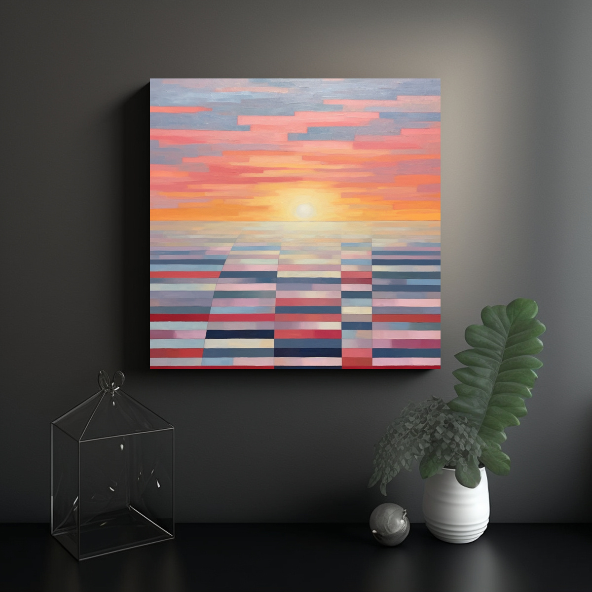 CUADRO MINIMALISTA MODERNO EN ACRÍLICO SOBRE 90X90 CM - 2
