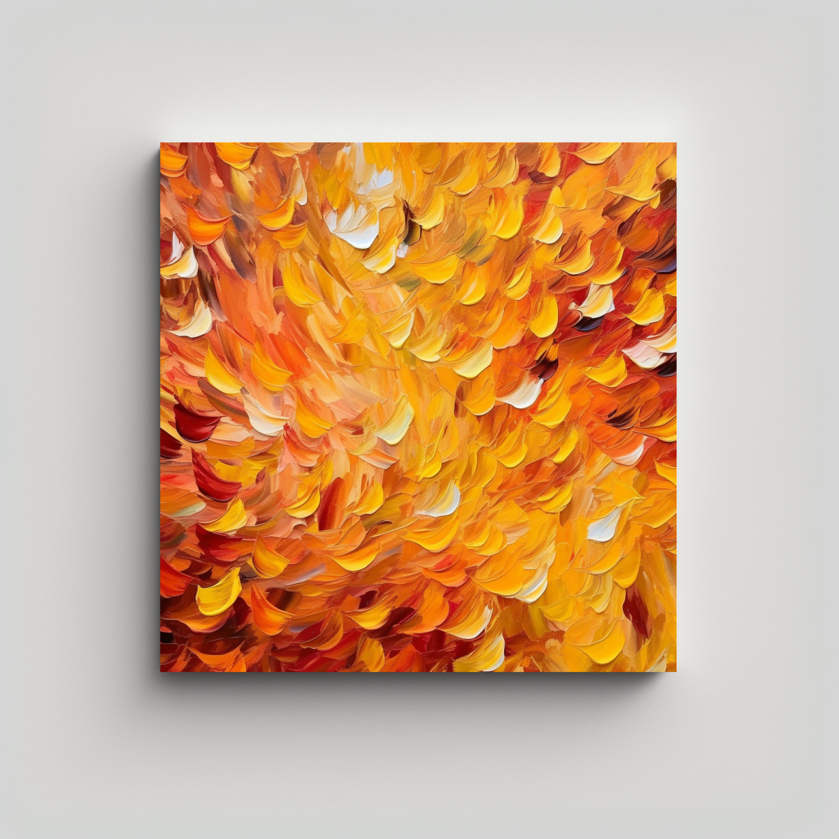 CUADRO DECORATIVO ABSTRACTO OTOÑAL EN CONTINUO 40X40 CM - 1