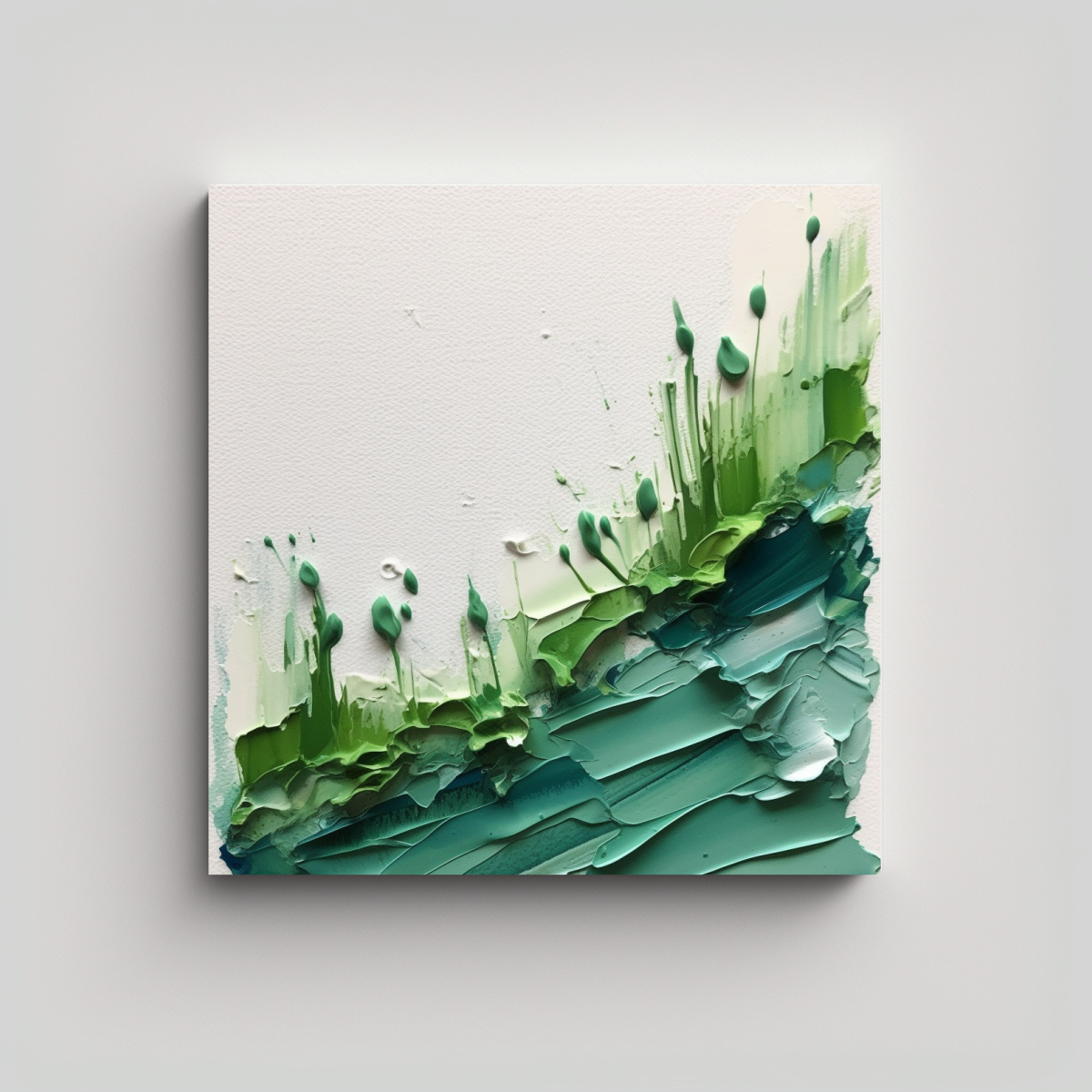 CUADRO PARED CUADRADO ESCENA ABSTRACTA 100X100 CM - 1