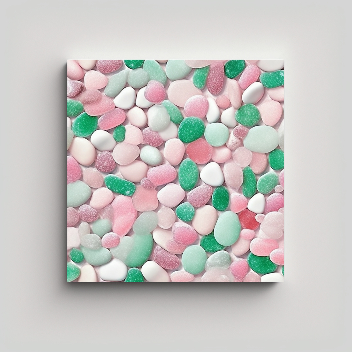 CUADROS DECORATIVOS DE PLAYA VERANO CON PIEDRAS 40X40 CM - 1