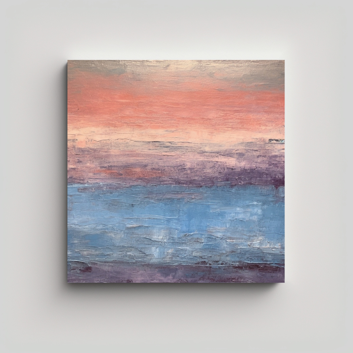 OBRA DE ARTE MODERNA MINIMALISTA EN LIENZO TONOS 20X20 CM - 1