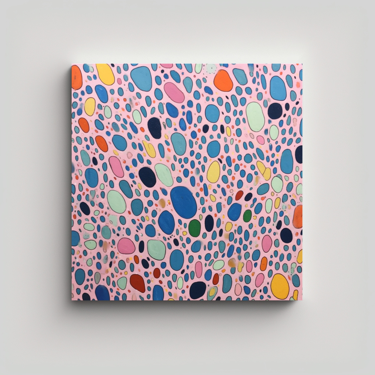 CUADRO TELA CANVAS MOTIVO ARTE EBRU MODERNO 70X70 CM - 1
