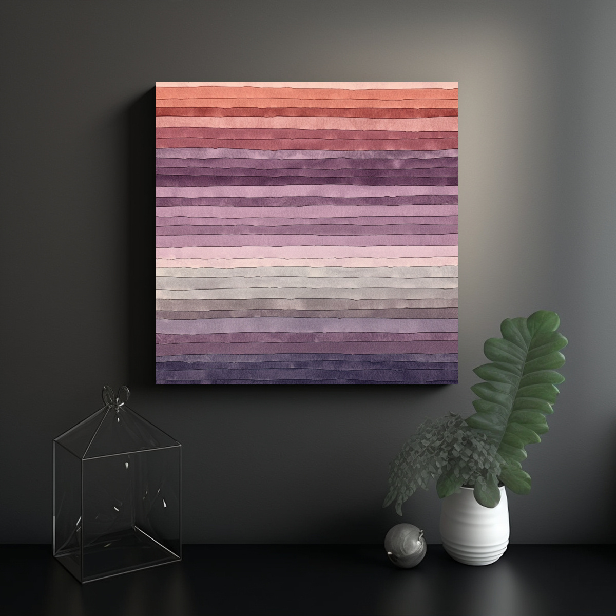 OBRA ARTE MODERNA MINIMALISTA: COMPOSICIÓN 40X40 CM - 2