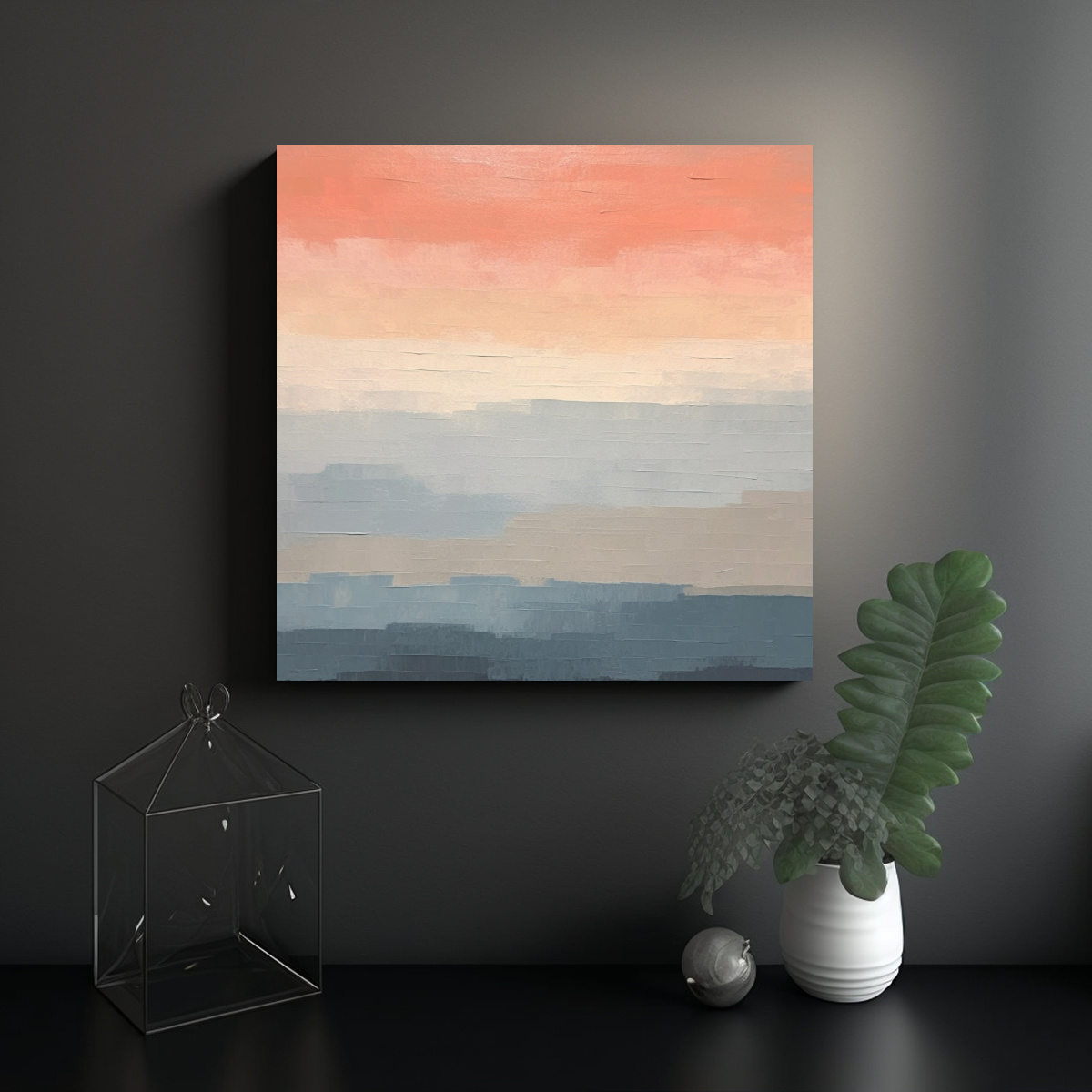 PINTURA ACUARELA MINIMALISTA Y CREATIVA EN PAPEL 40X40 CM - 2