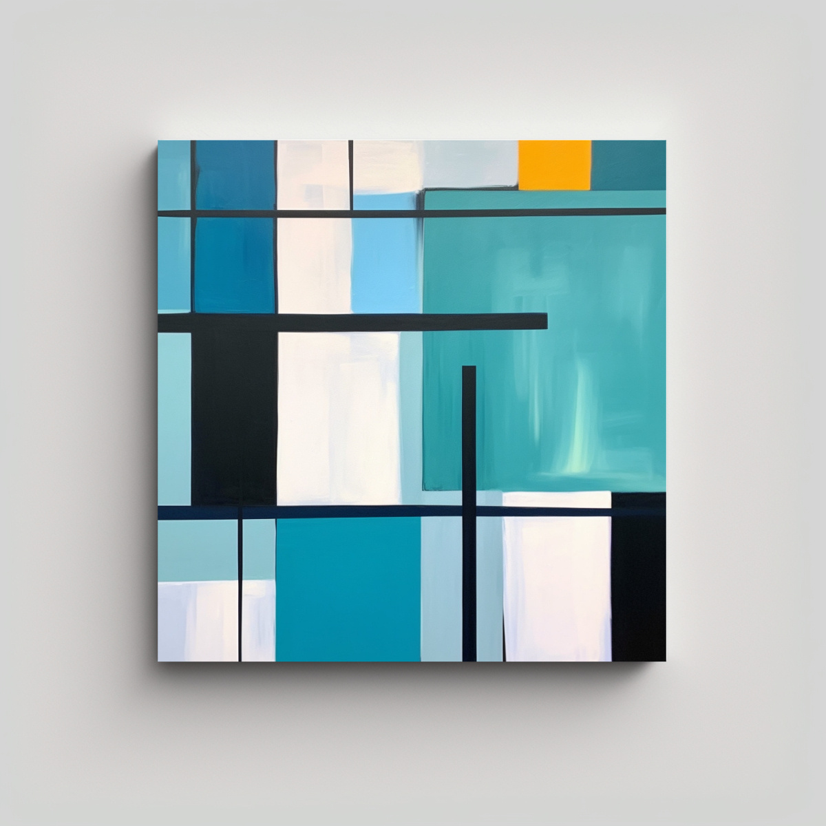 PINTURA ABSTRACTA MINIMALISTA EN LIENZO: 60X60 CM - 1