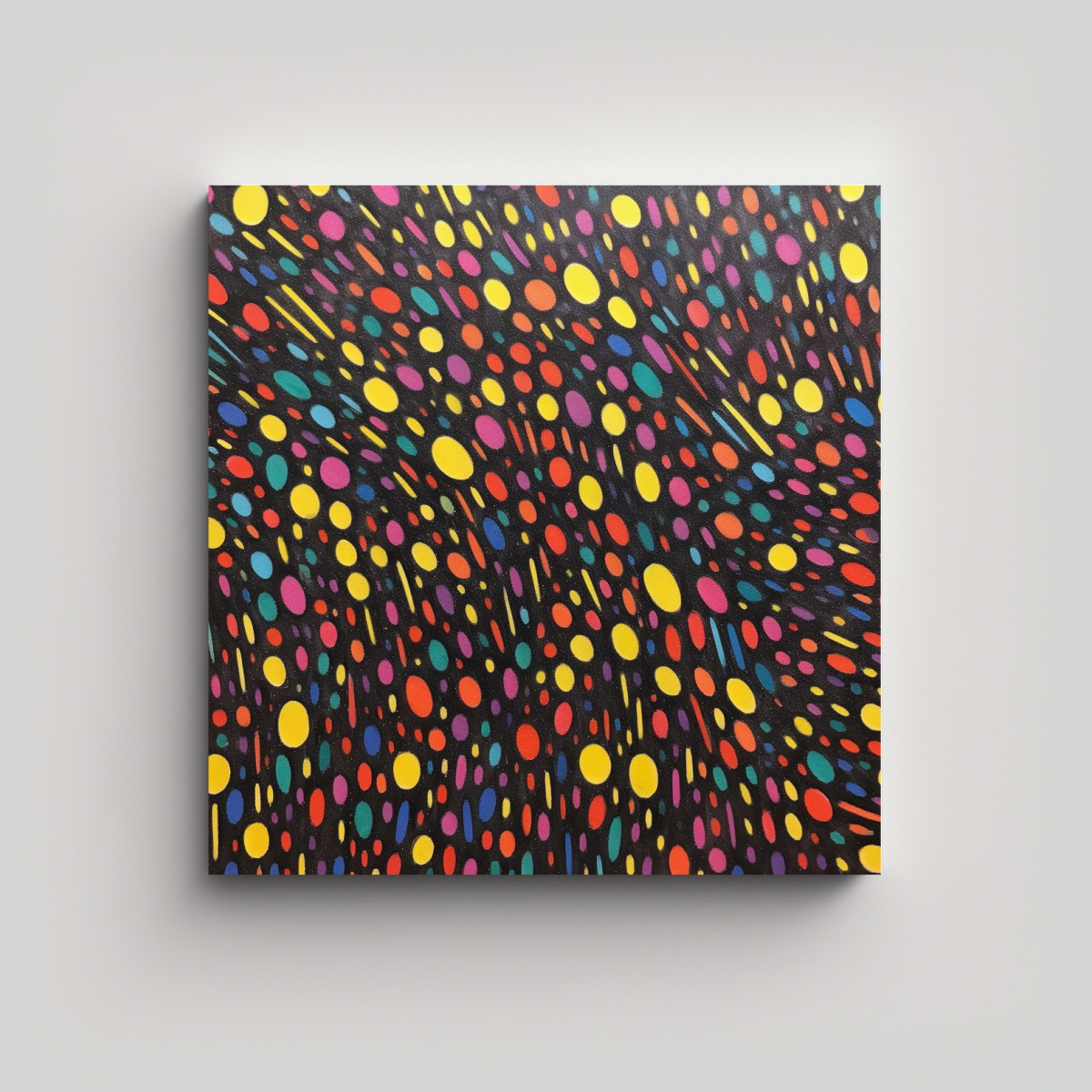 CUADRO IMPRESO MURAL MINIMALISTA DE CRAYÓN: ARTE 20X20 CM - 1