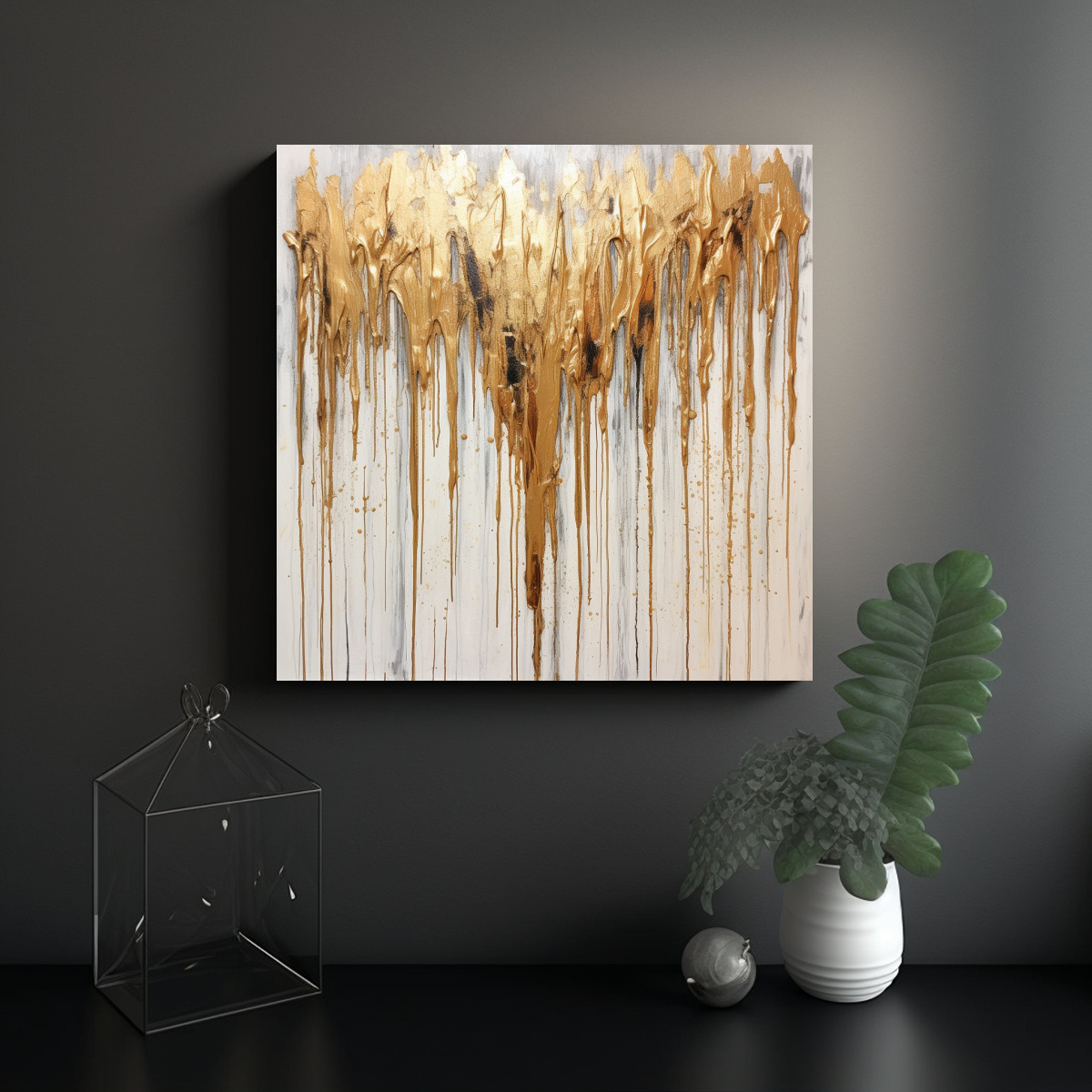 CUADRO MODERNO CON DETALLES INTRINCADOS EN 70X70 CM - 2