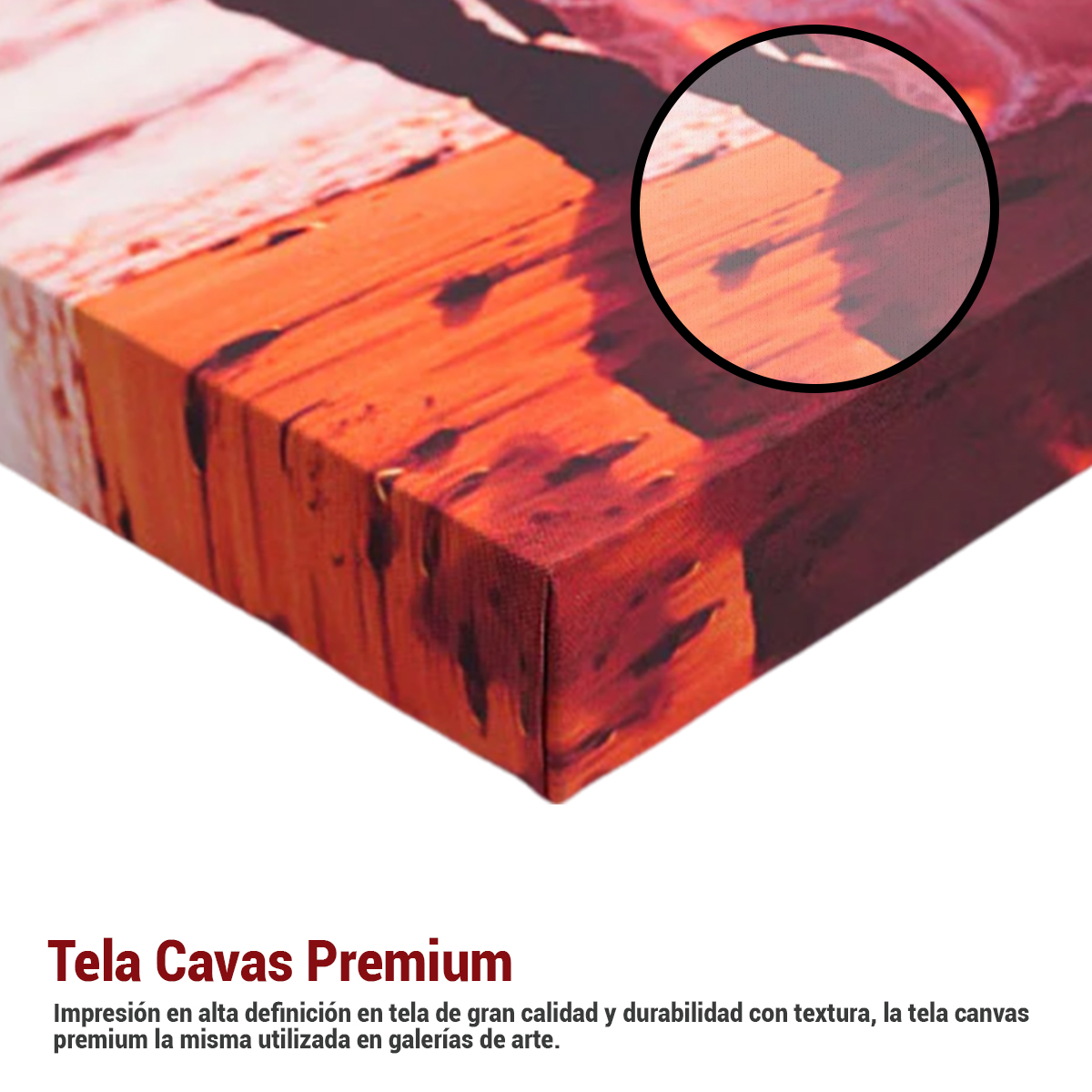 CUADRO ENIGMÁTICO PAISAJE MAJESTUOSO AL ESTILO 70X70 CM - 5