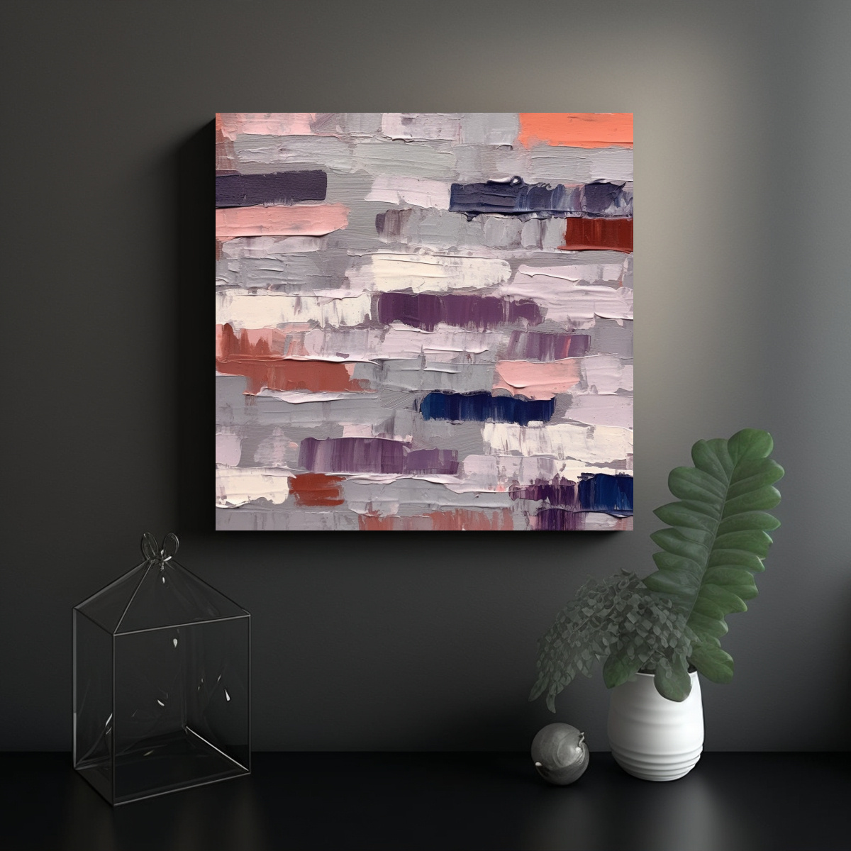 OBRA ARTE MODERNA MINIMALISTA: CUADRO DINÁMICO 30X30 CM - 2
