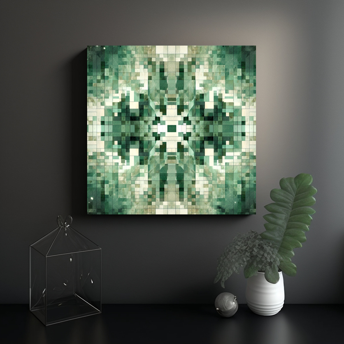 PINTURA URBANA MINIMALISTA: ARTE DE PARED PIXEL 60X60 CM - 2