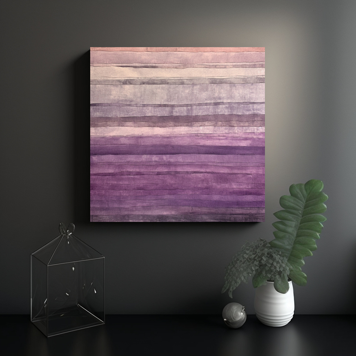 OBRA DE ARTE MODERNA MINIMALISTA QUE EXPRESA 20X20 CM - 2