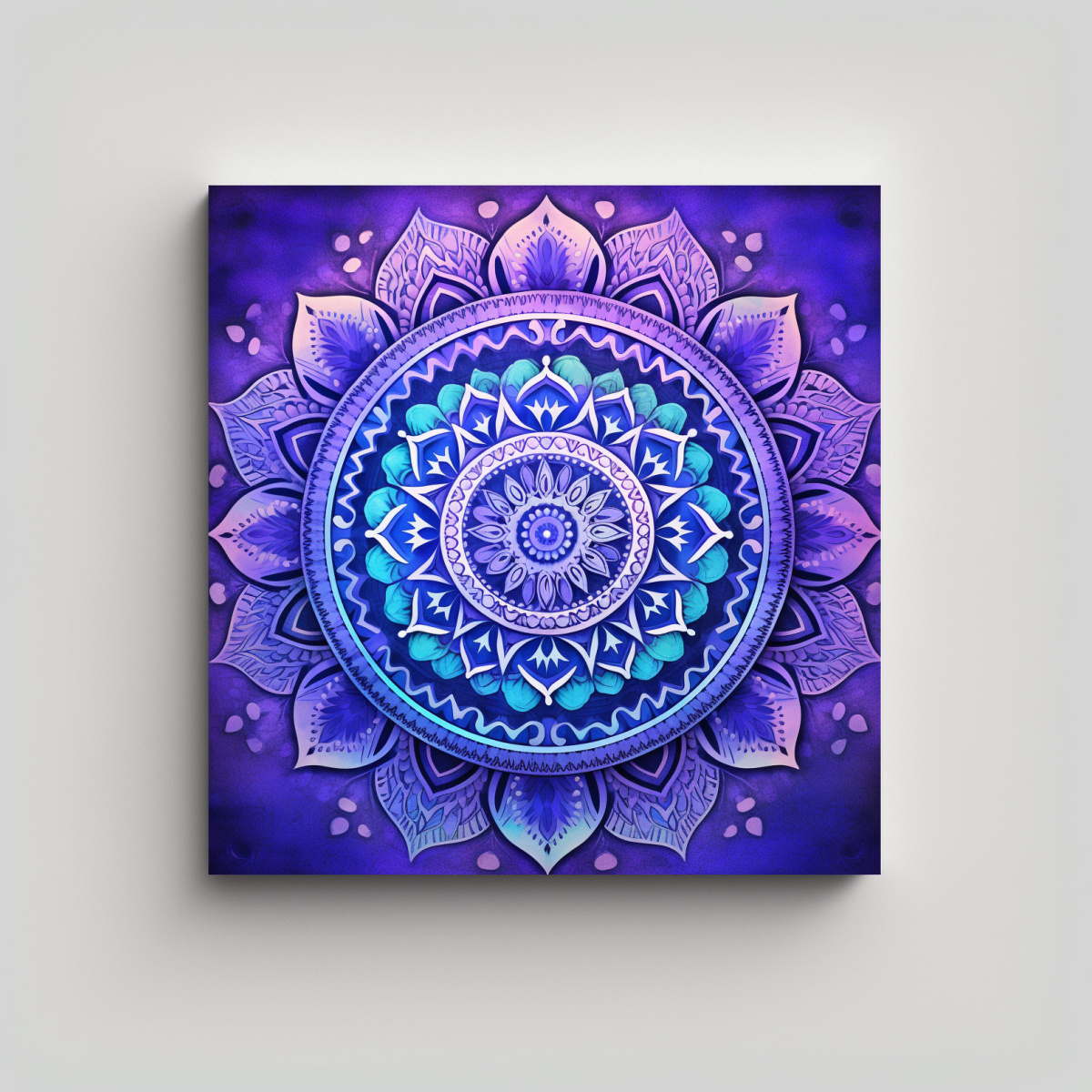 PINTURAS DECORATIVAS EN BASTIDOR ESTILO MANDALA 70X70 CM - 1