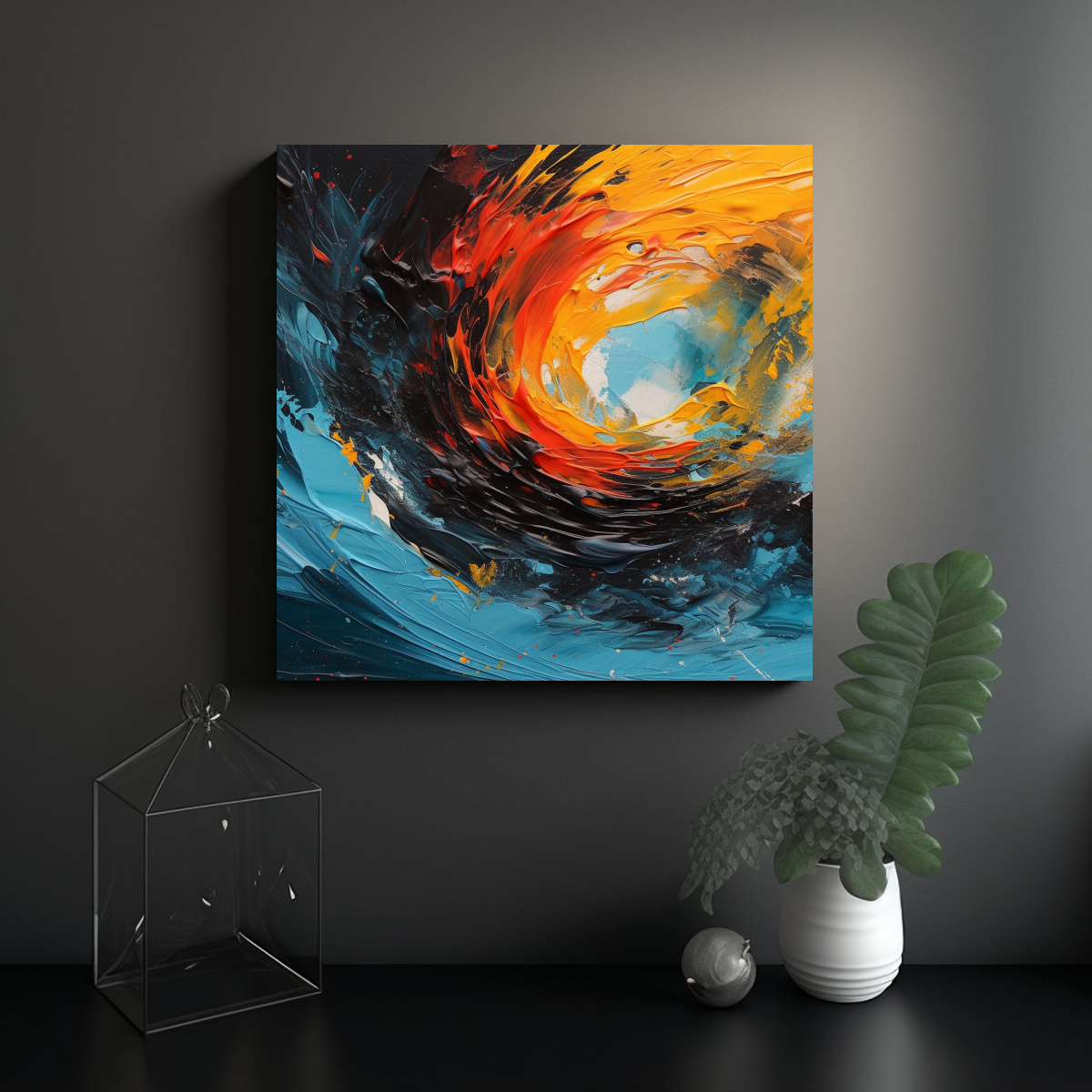 PINTURAS DECORATIVAS EN ESTILO ACRÍLICO DE FORMA 30X30 CM - 2
