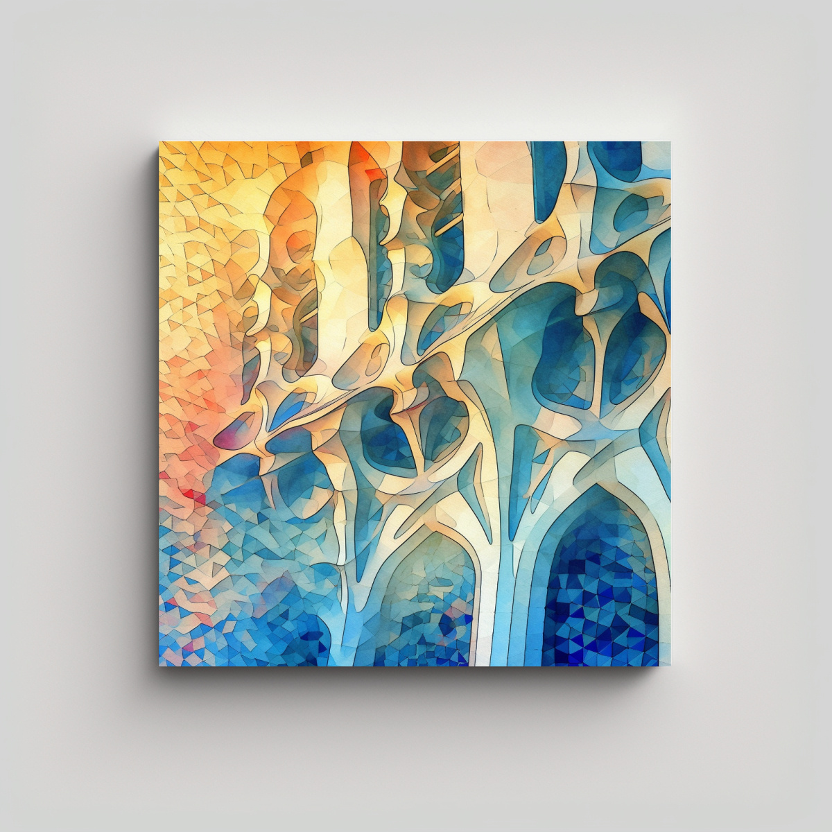 PINTURA MURAL ESTILO ANTONIO GAUDÍ: COMPOSICIÓN 100X100 CM - 1