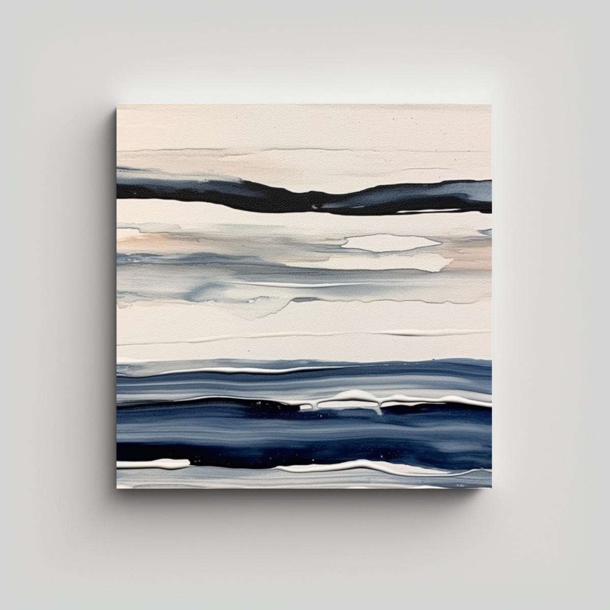 PINTURA FLUIDA MINIMALISTA MODERNA QUE EXPRESA LA 90X90 CM - 1