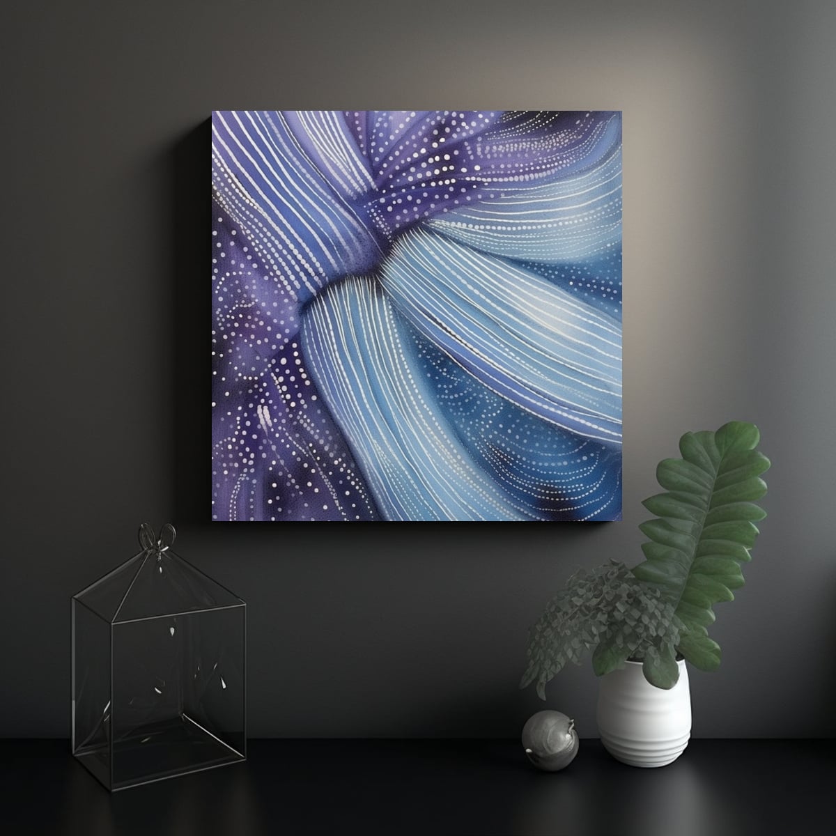 CUADRO DE COMPOSICIÓN CON PROTAGONISMO DE RAYAS 90X90 CM - 2