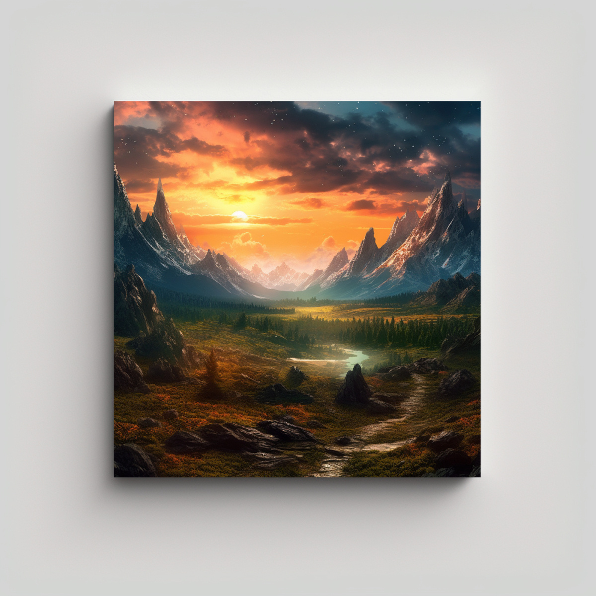 PINTURAS DE PAISAJES ABSTRACTOS EN HD PARA 30X30 CM - 1