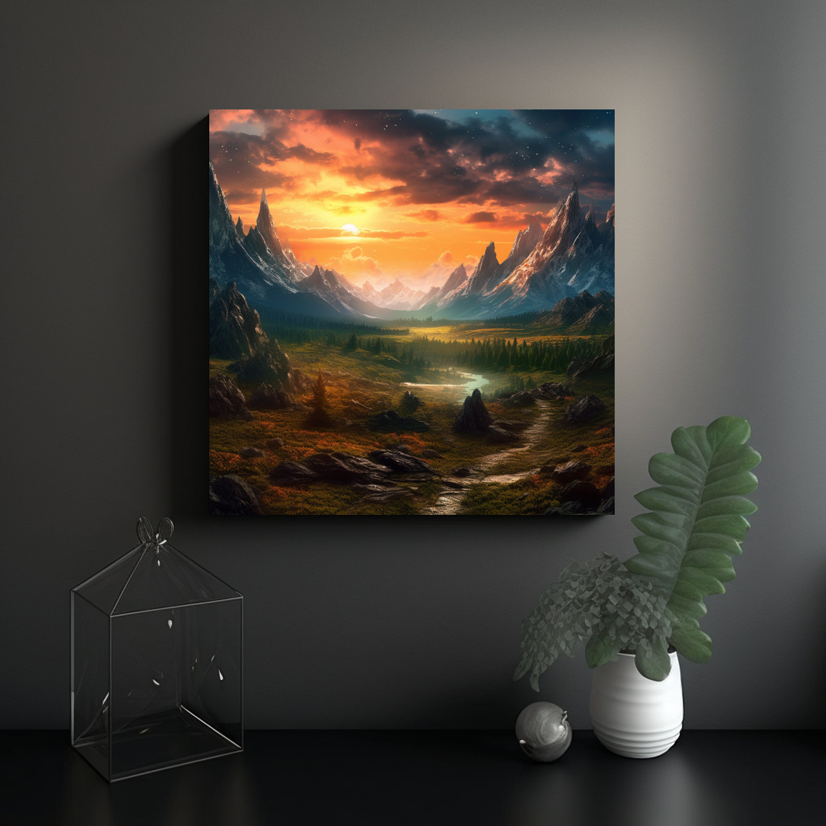 PINTURAS DE PAISAJES ABSTRACTOS EN HD PARA 30X30 CM - 2