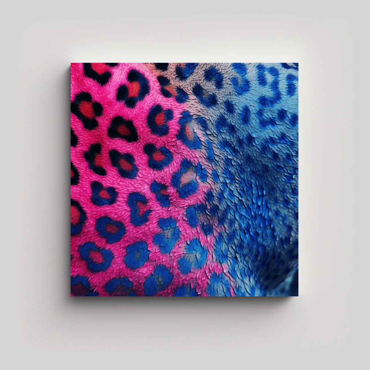 CUADRO VANGUARDIA LUMINOSIDAD ESTAMPADO LEOPARDO 100X100 CM - 1