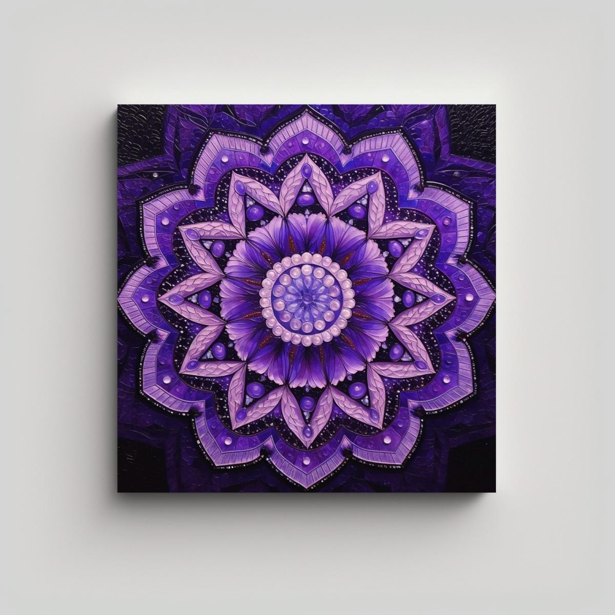 CUADRO TELA BASTIDOR IMPACTO VISUAL MANDALA 70X70 CM - 1