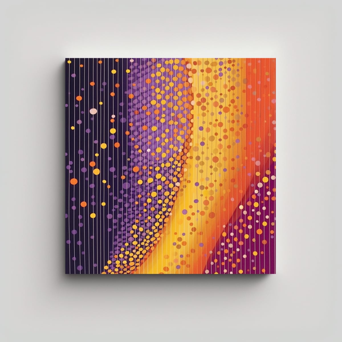 PINTURAS DE DECORACIÓN DE ARTE ILUSTRADO A RAYAS 20X20 CM - 1