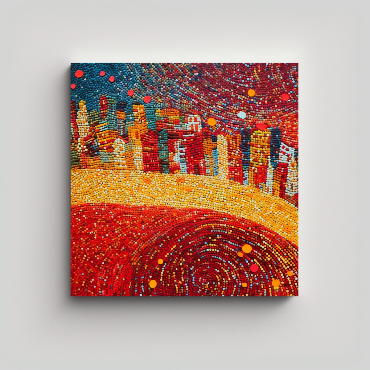 FONDO PUNTILLISTA ADORABLE EN ESTILO DE DANIEL 100X100 CM - 1